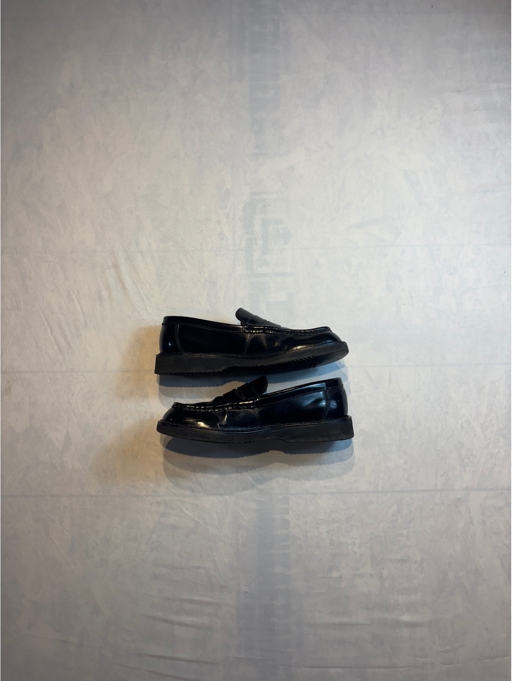 Tommy Hilfiger Black Leather Penny Loafers Dress Shoes 9.5
